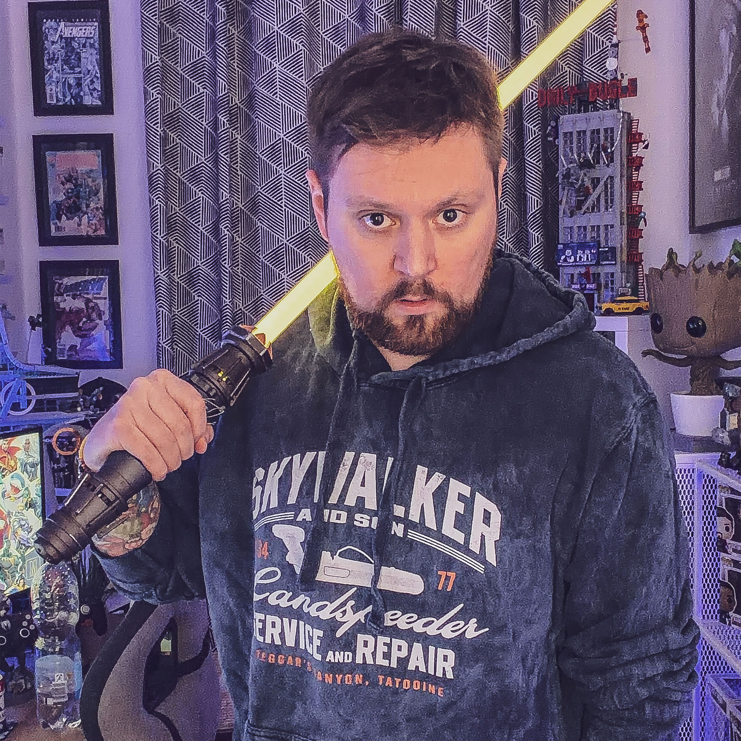 Star Wars - niebieska bluza z kapturem Skywalker