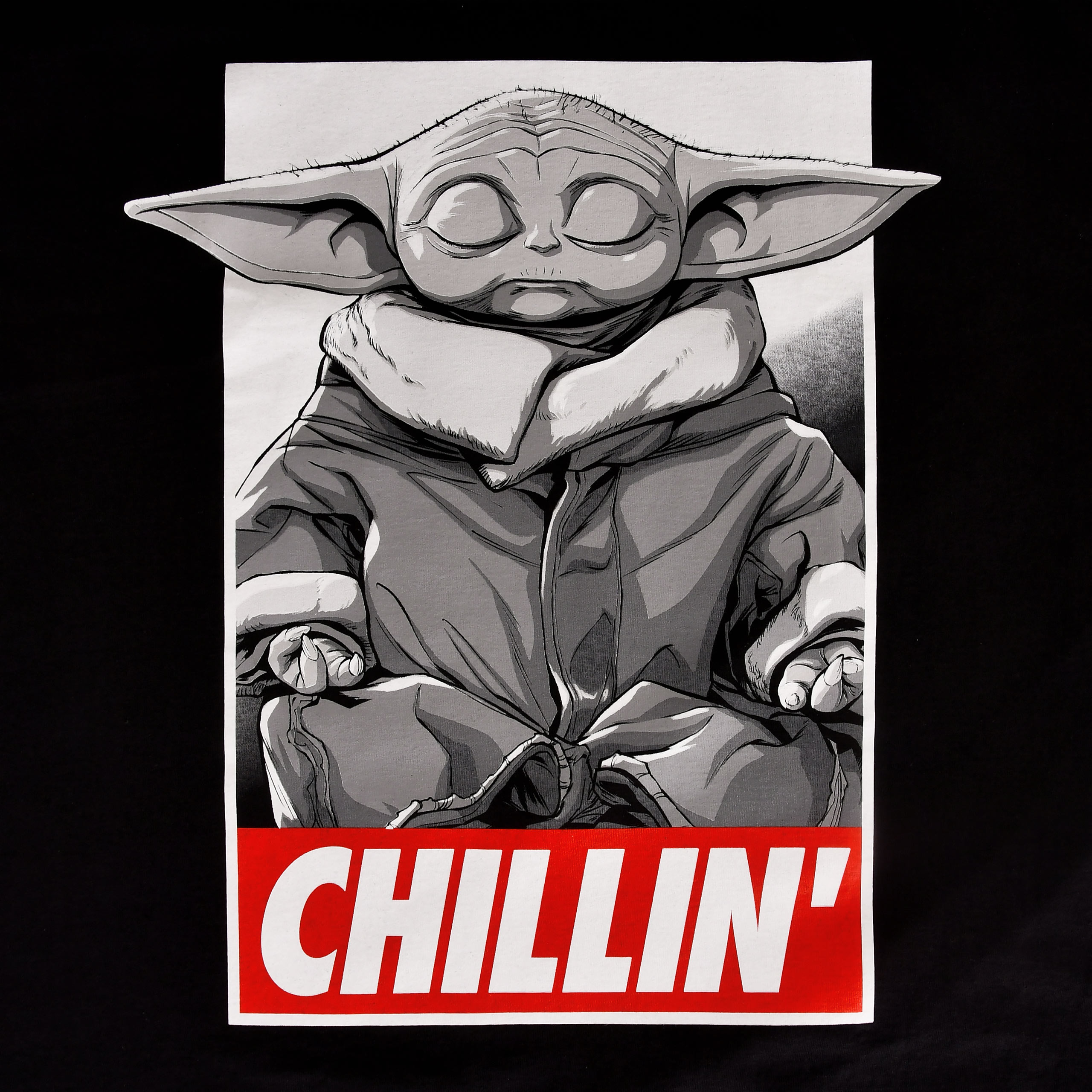 T-shirt Grogu Chilling noir - Star Wars Mandalorian