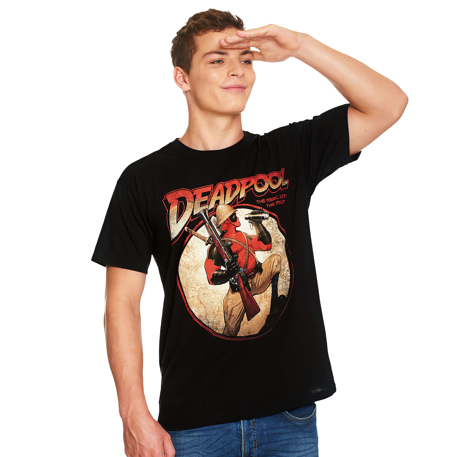 Deadpool - Time for Adventures T-Shirt zwart