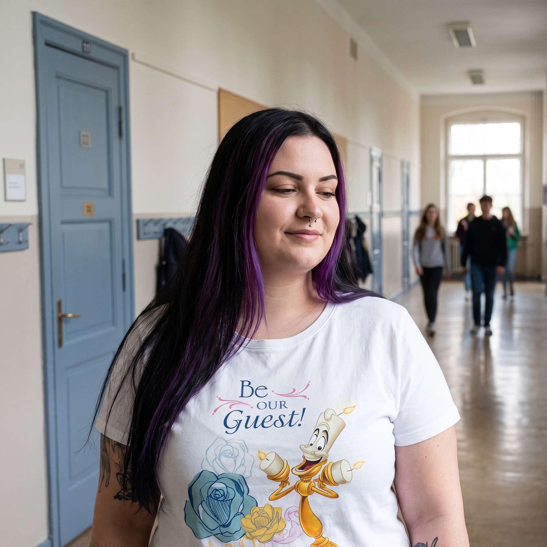 Die Schöne und das Biest - Be Our Guest T-Shirt Damen weiß