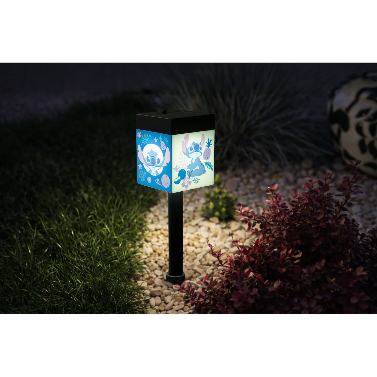 Lilo & Stitch LunaGlo Lámpara Solar de Jardín con Estaca Stitch