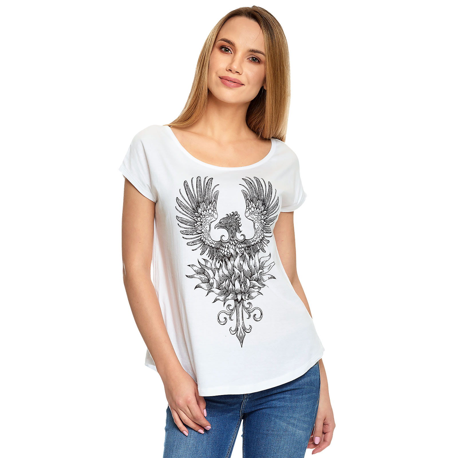 Harry Potter - Phoenix T-shirt Dames wit