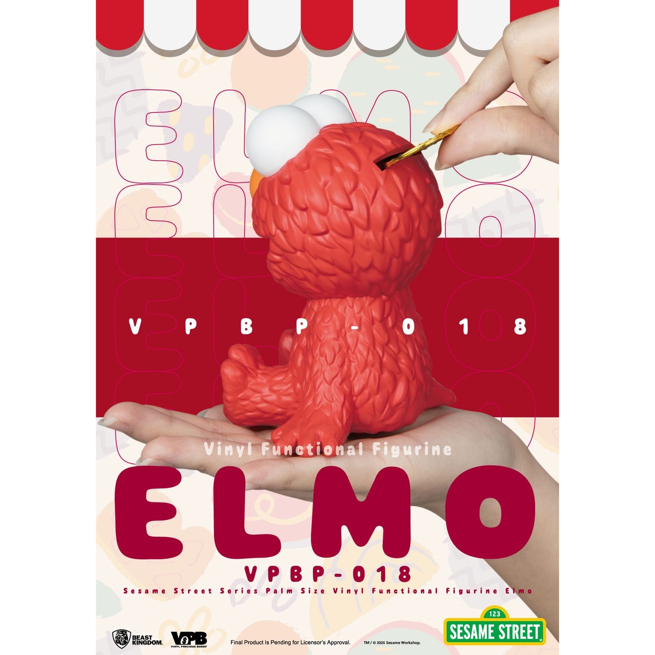 Sesamstraße Piggy Vinyl Spardose Elmo 12 cm
