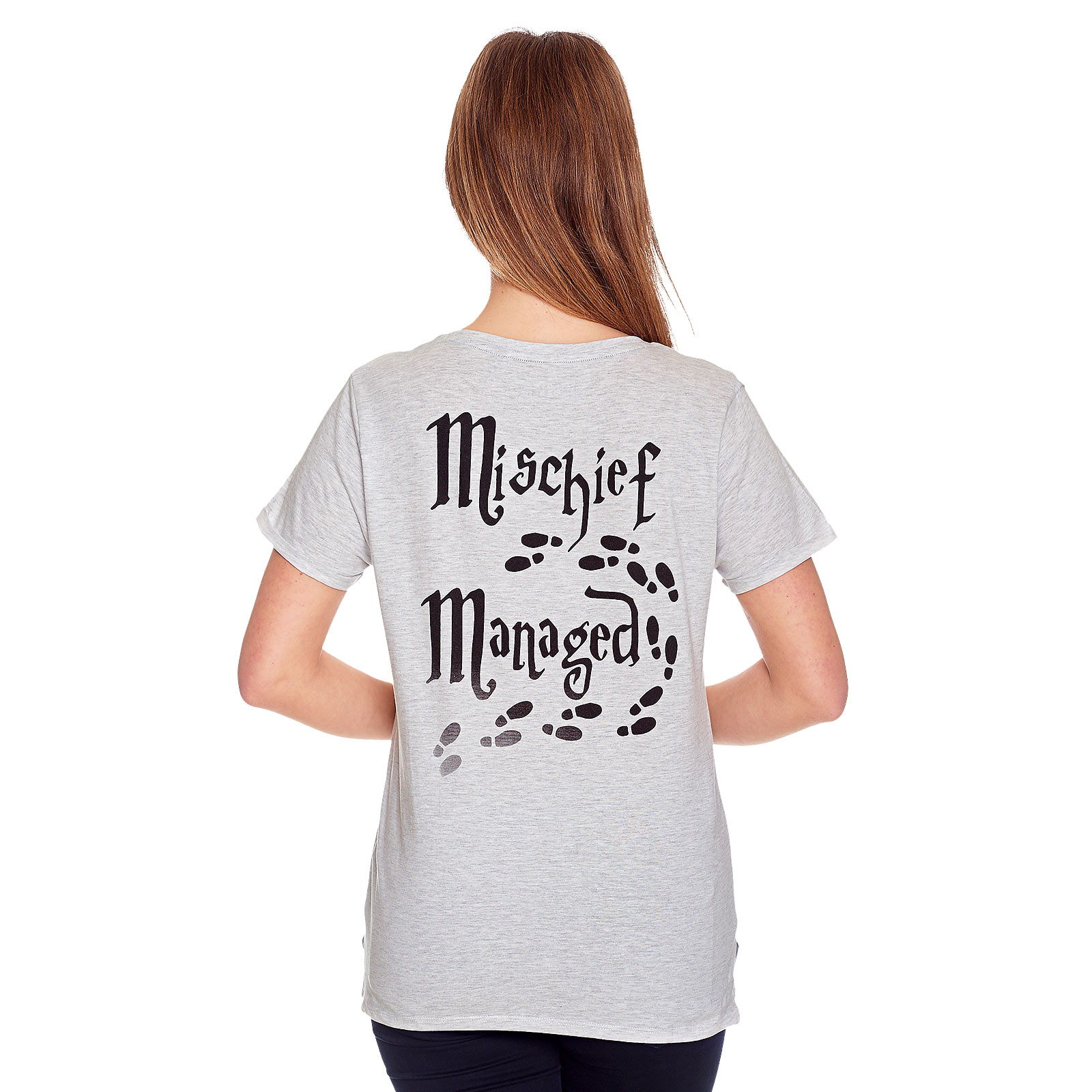 Harry Potter - Marauders Kaart Dames T-shirt Grijs