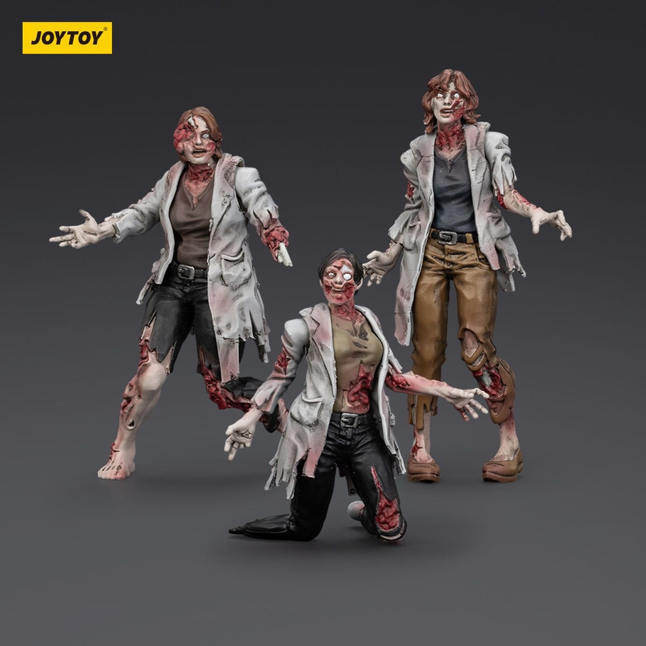Zombie Dark Source Actionfigurer 3-pack Scientists (Female) 8 cm