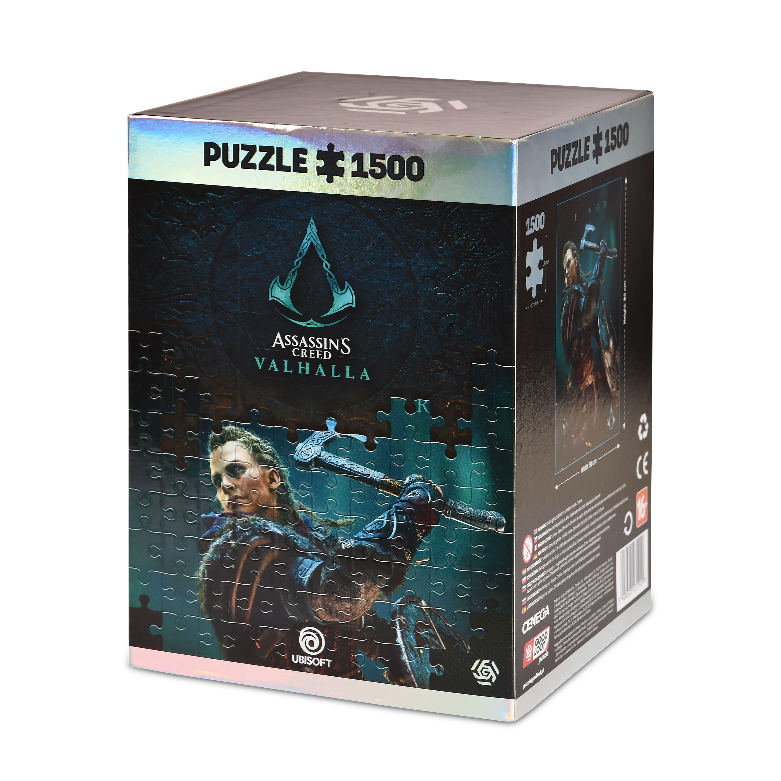 Assassin's Creed Valhalla - Eivor Puzzle mit Logo Stoffbeutel
