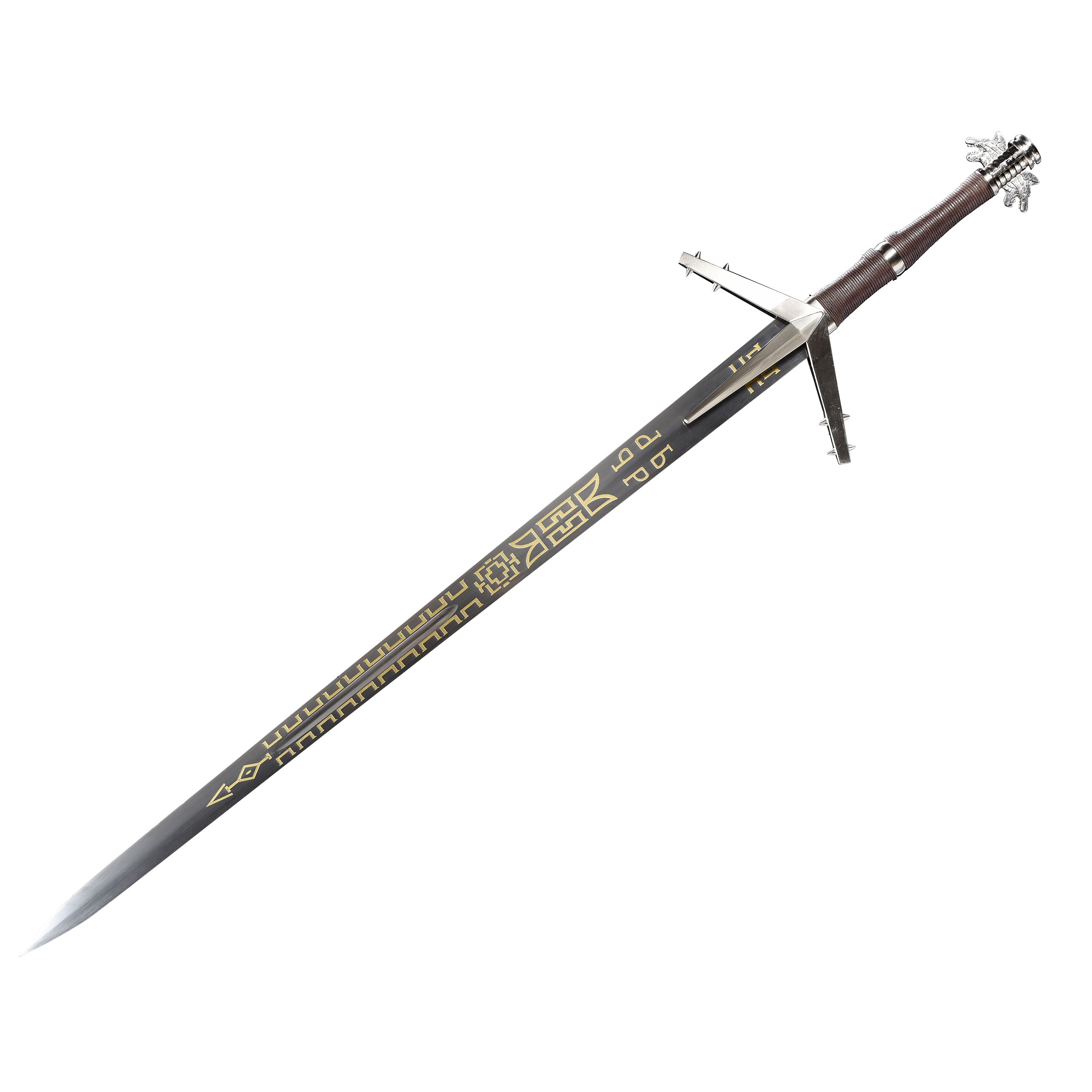 Réplique de l'épée d'argent de Geralt de Rivia avec fourreau pour les fans de Witcher