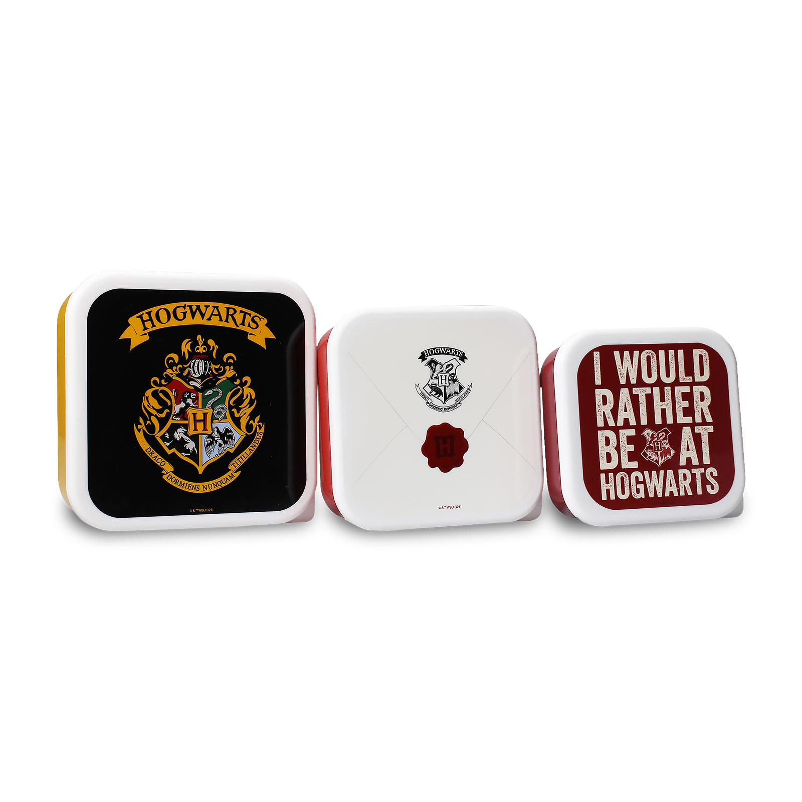 Harry Potter - Hogwarts Wappen Lunchbox 3er Set