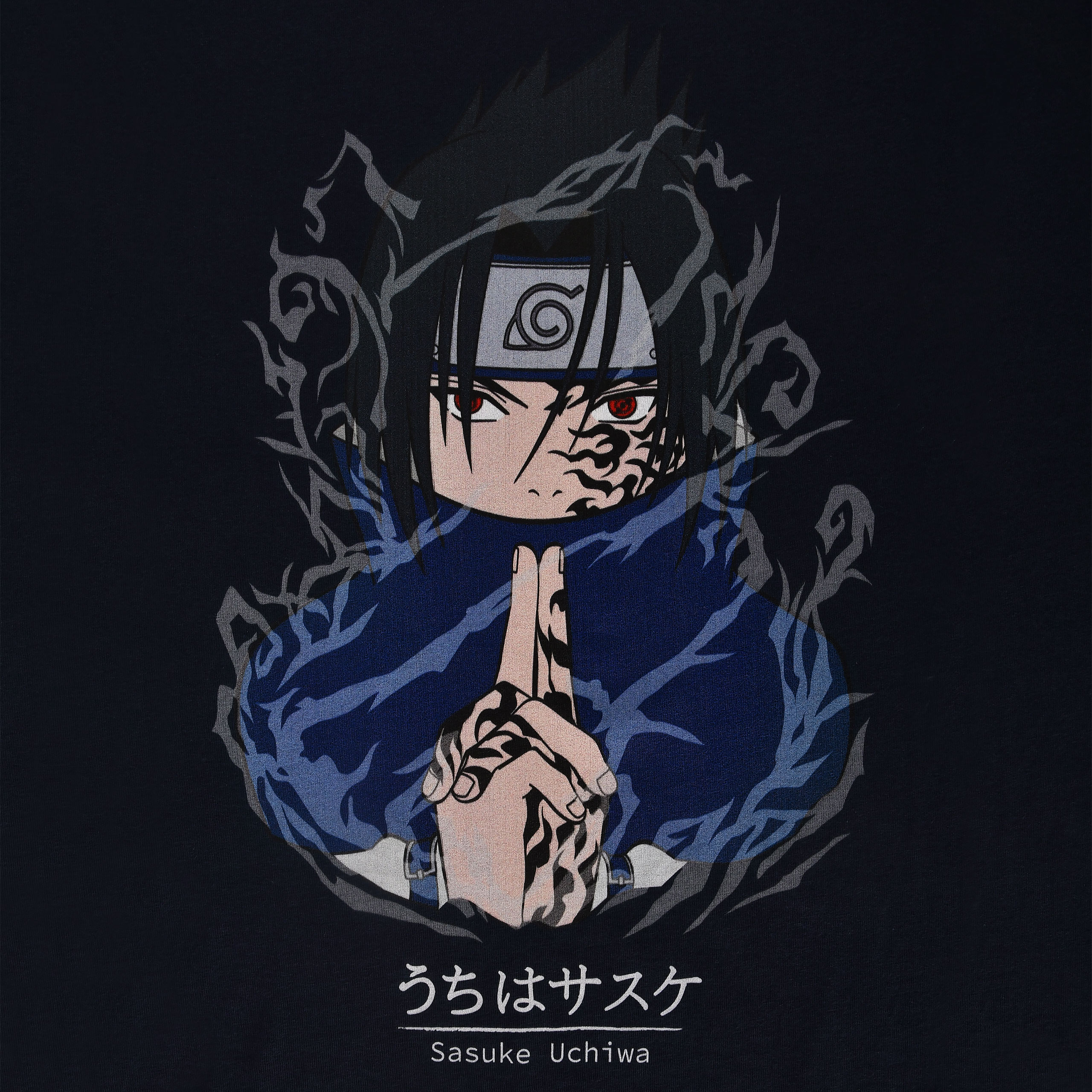 Naruto - Sasuke Uchiha T-Shirt Blauw