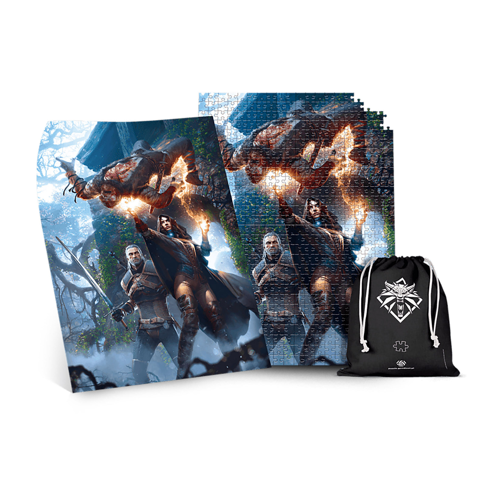Witcher - Puzzle Yennefer avec sac en tissu logo