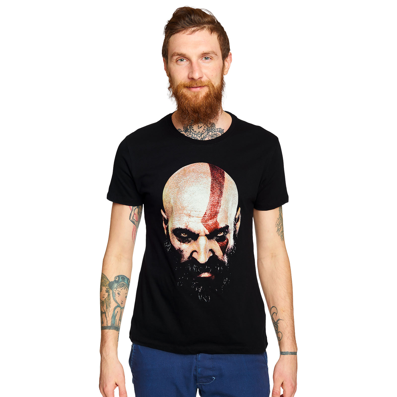 God of War - Kratos Face T-Shirt schwarz