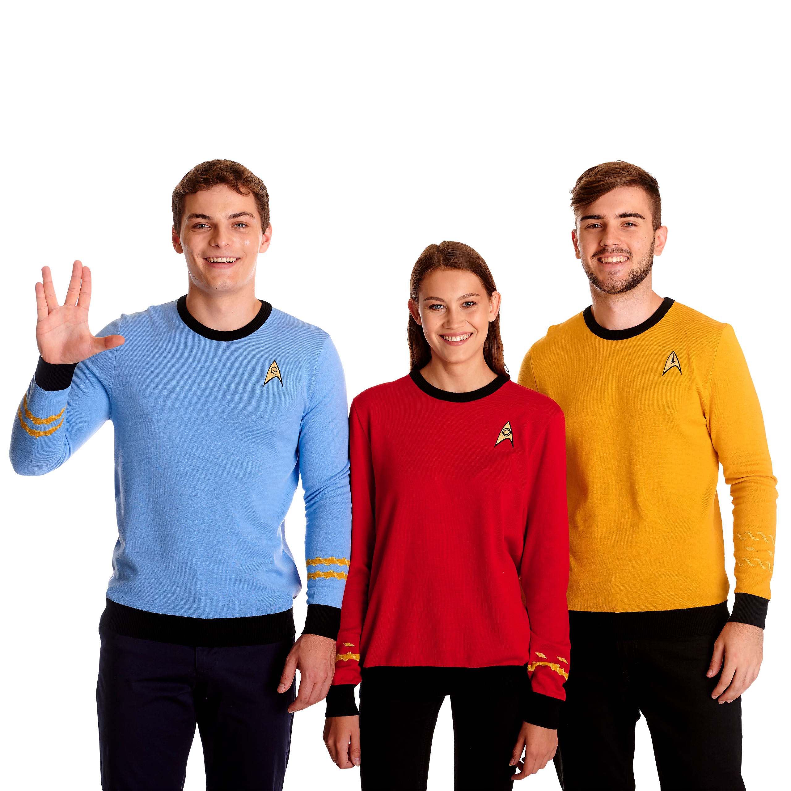 Star Trek - Pull en tricot uniforme de Mister Spock bleu