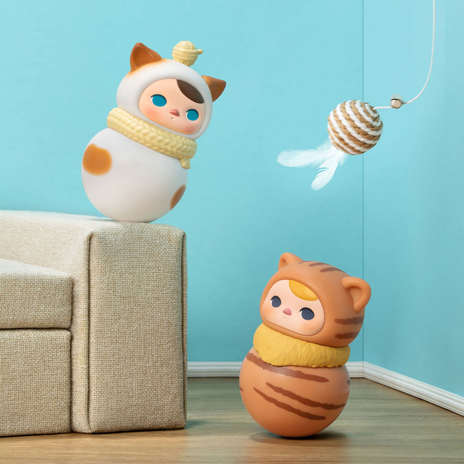 Pucky - Série Roly-Poly Kitty POP MART Figurine Mystère