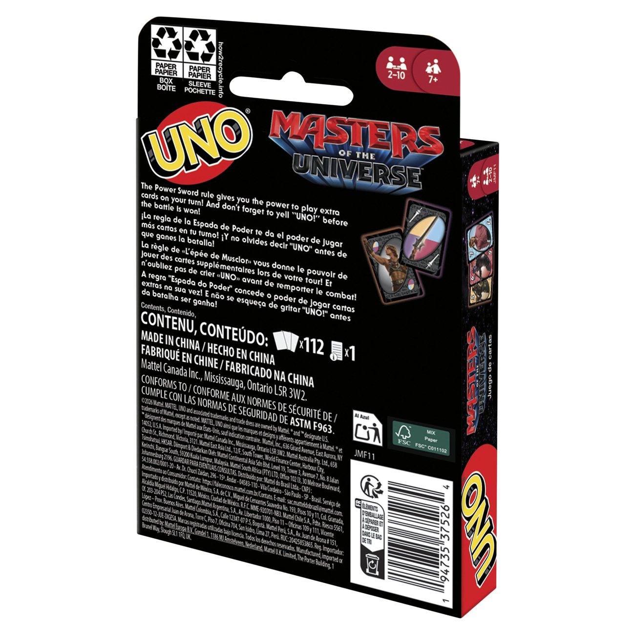 Masters of the Universe 2026 Movie – Juego de cartas UNO