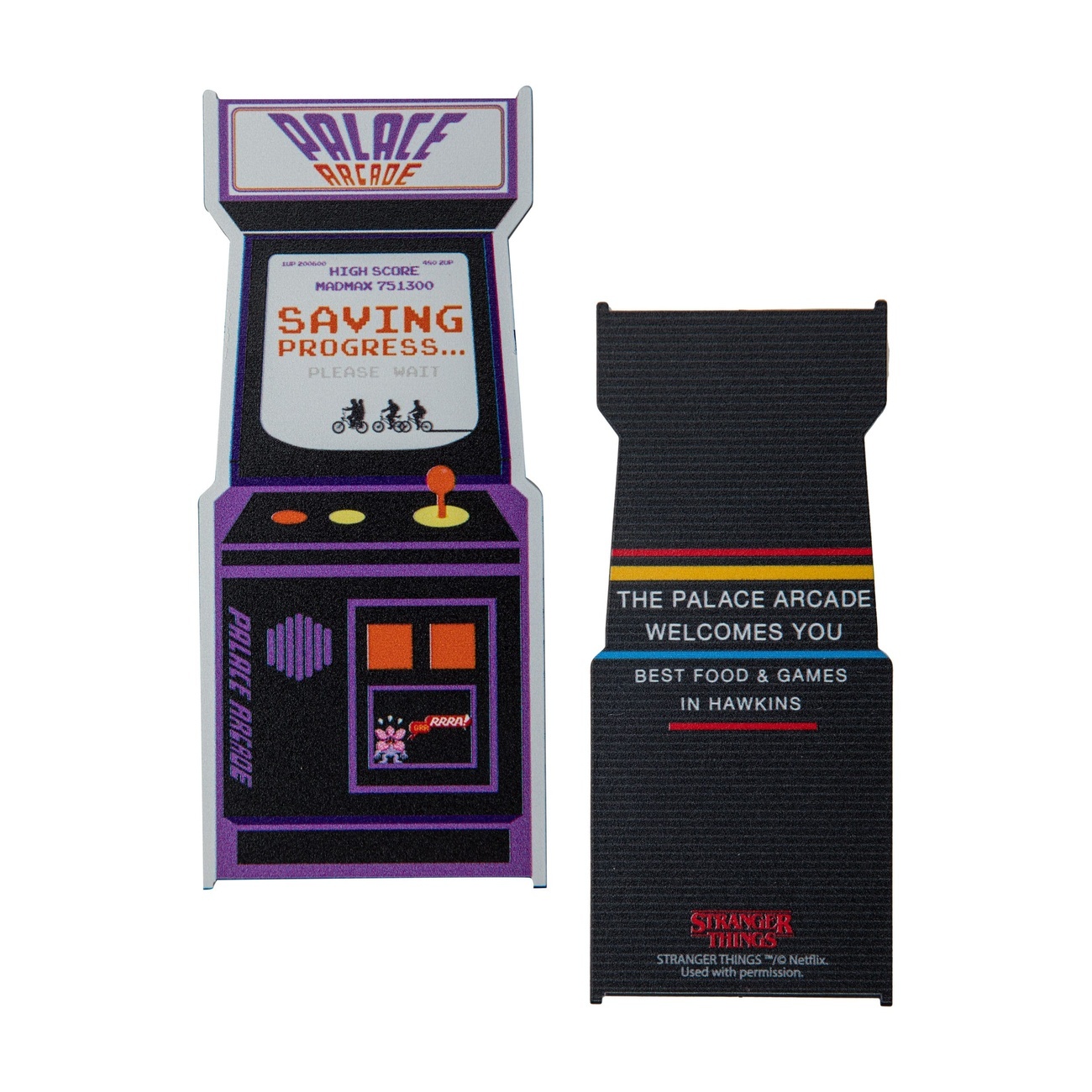 Stranger Things Lesezeichen Arcade Metal