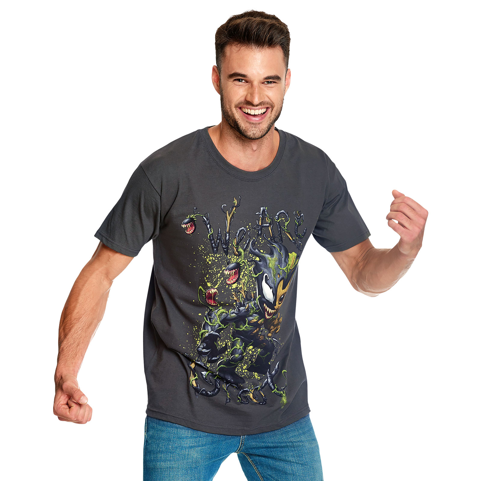 Guardians of the Galaxy - Venomized Groot T-shirt grijs