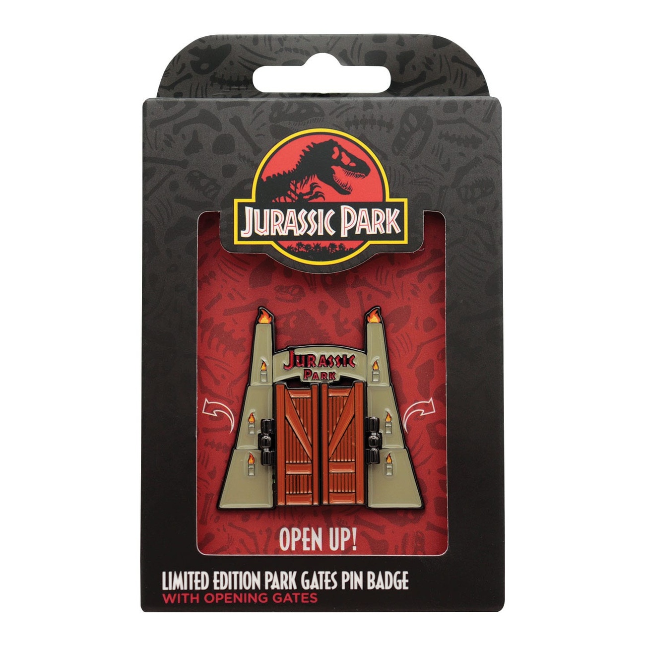Jurassic Park Ansteck-Pin Gates Hinged