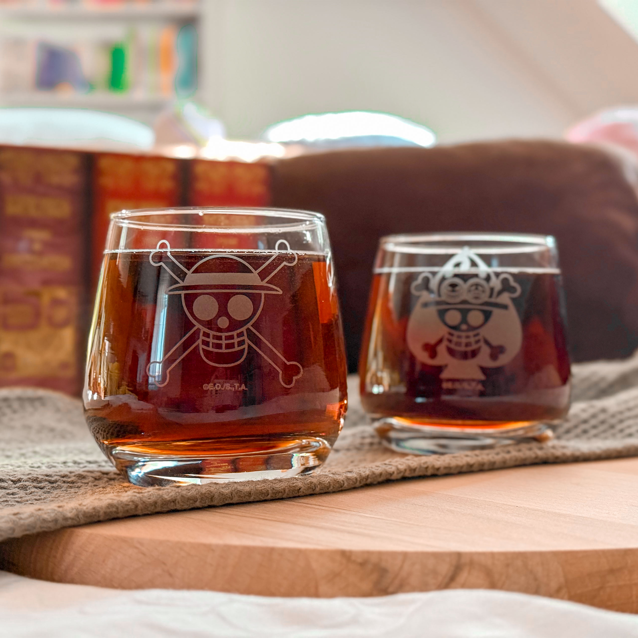 One Piece - Luffy & Ace Gläser 2er Set