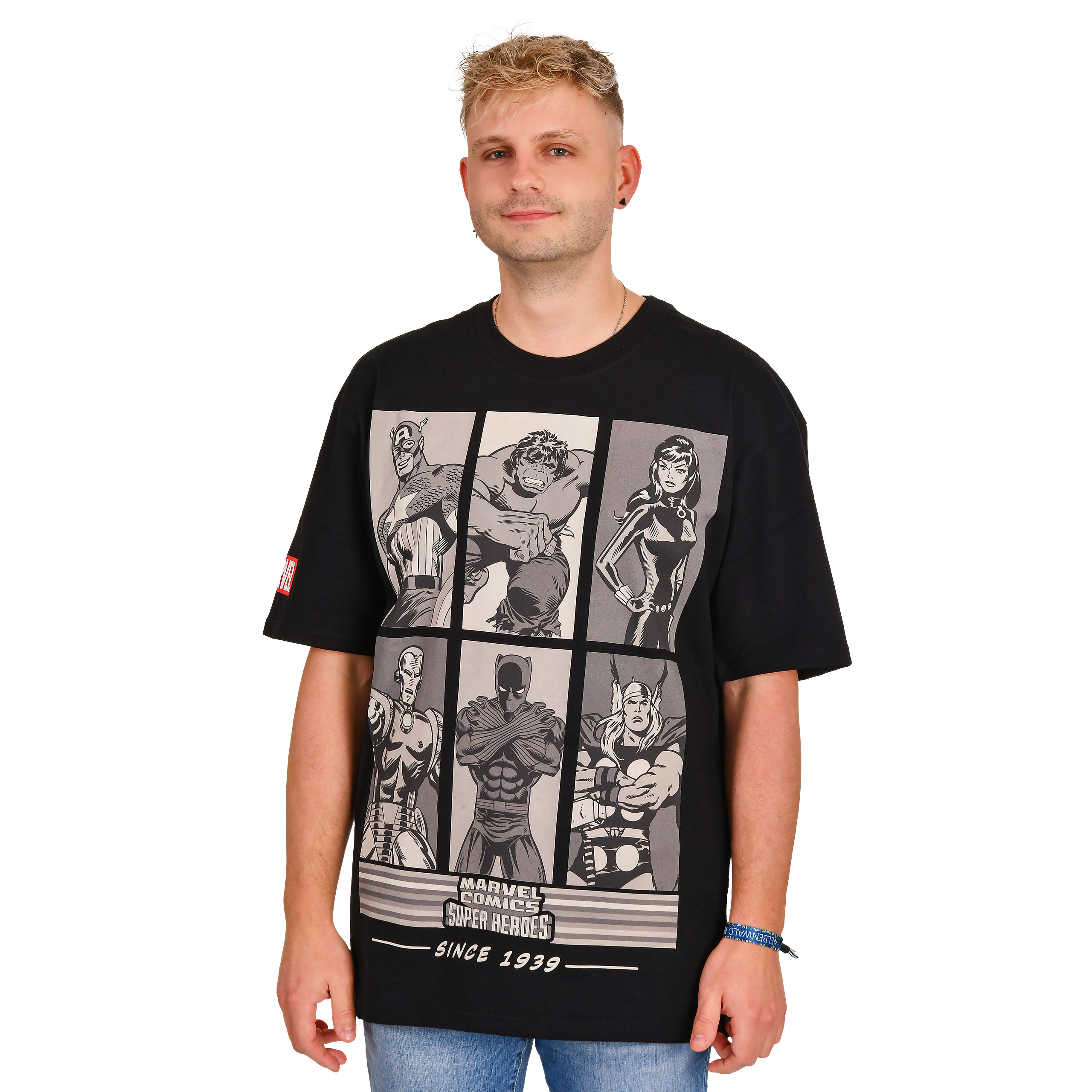 Maglietta Donna Marvel Ufficiale, Grigio, Taglia S - T-Shirt Con Licenza Originale, 100% Cotone, Lavabile 30°