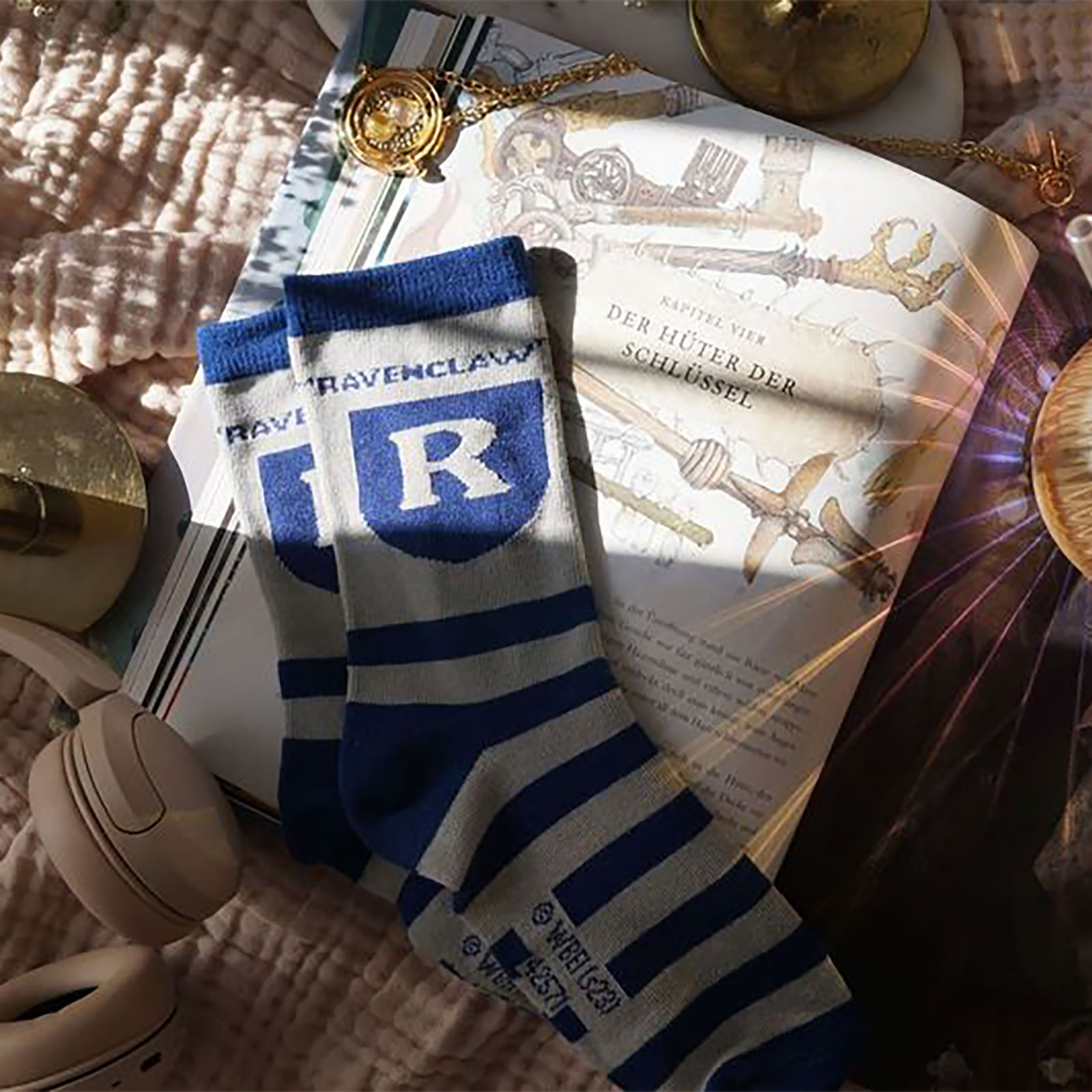 Harry Potter - Chaussettes Logo Ravenclaw bleu-gris