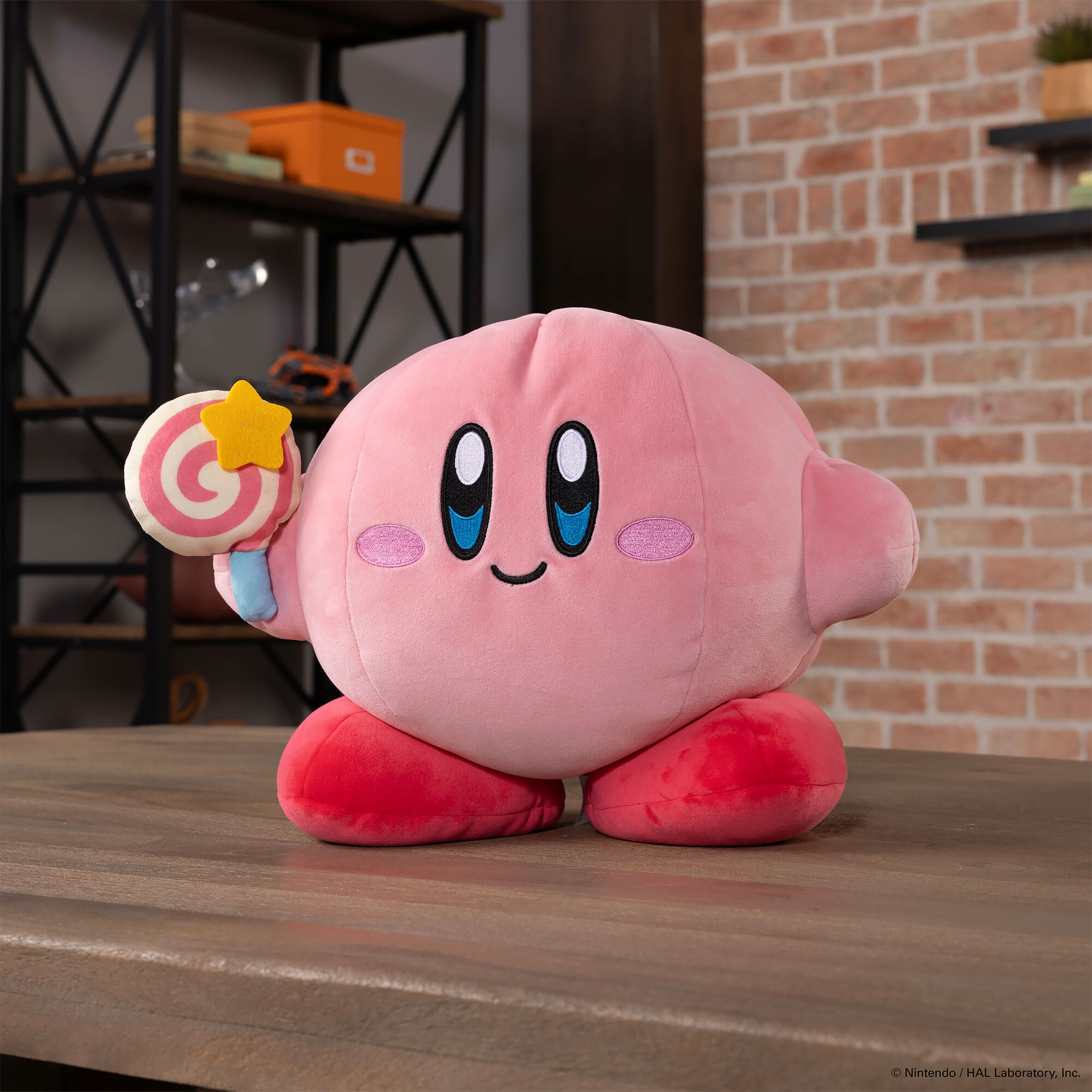 Kirby con Bacchetta Magica - Figura di Peluche Mocchi-Mocchi