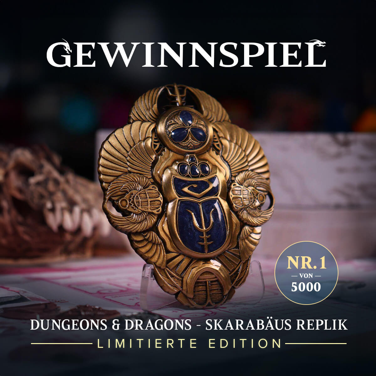 Gewinnspiel: Dungeons & Dragons - Skarabäus-Replik, limitierte Edition, Nr. 1 von 5000
