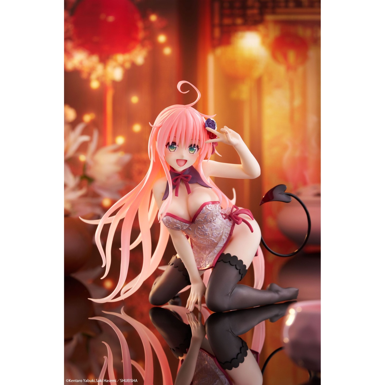 To Love-Ru Darkness PVC Statue Desktop Cute Figure Lala Chinese Dress Ver. 13 cm