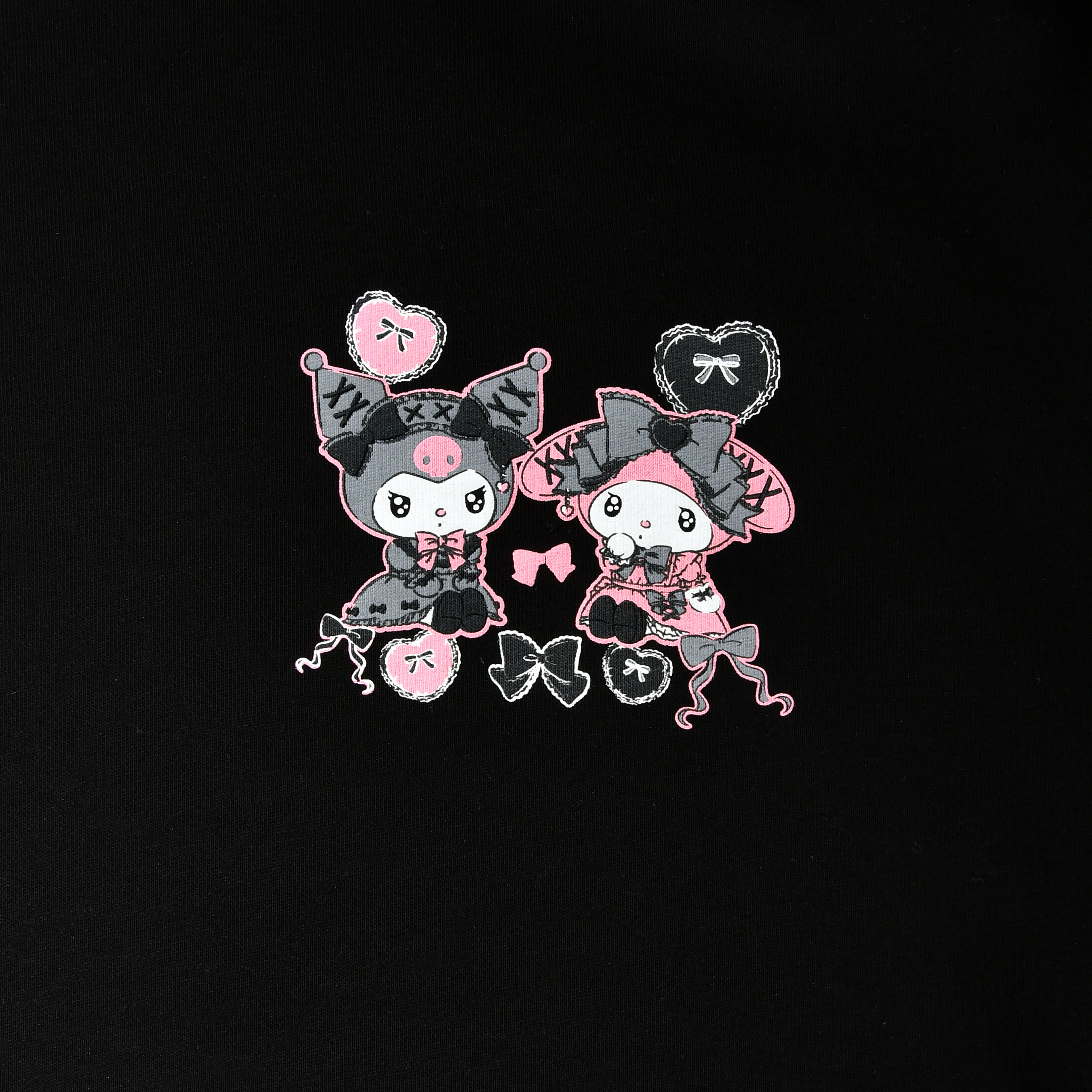 Hello Kitty - Kuromi och My Melody Huvtröja