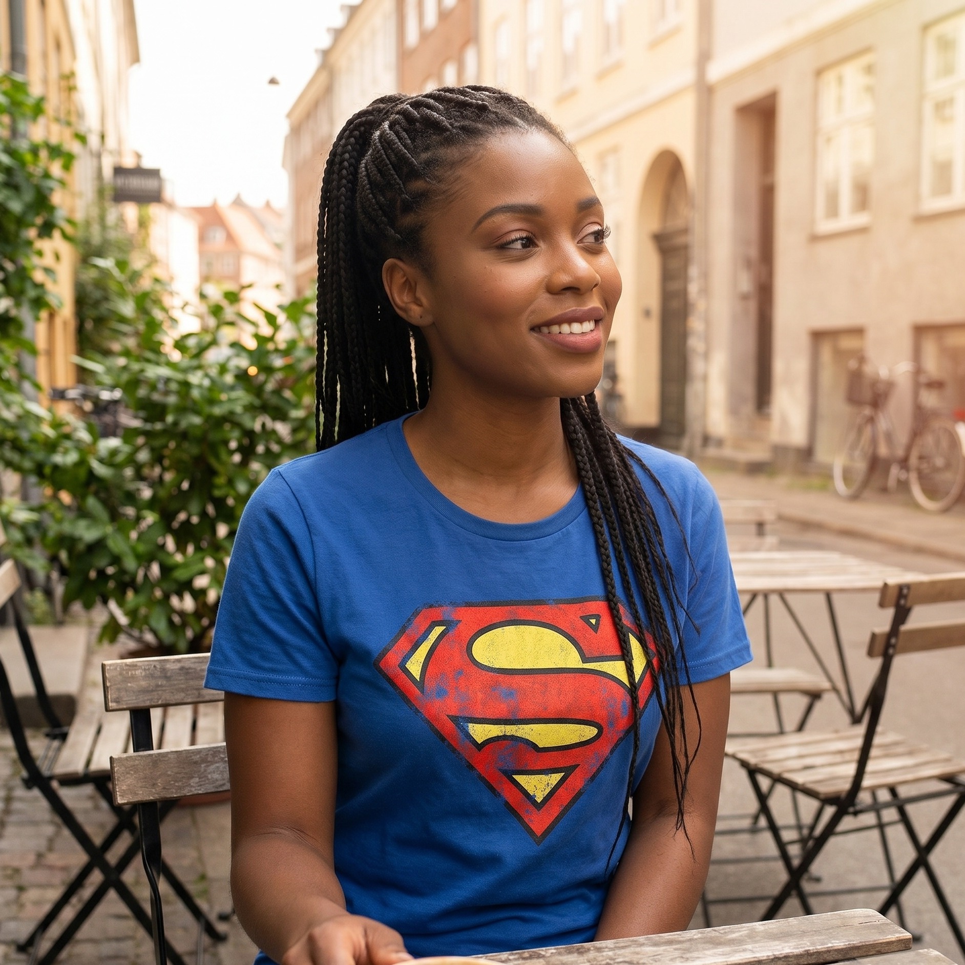 Superman - Maglietta con logo retrò
