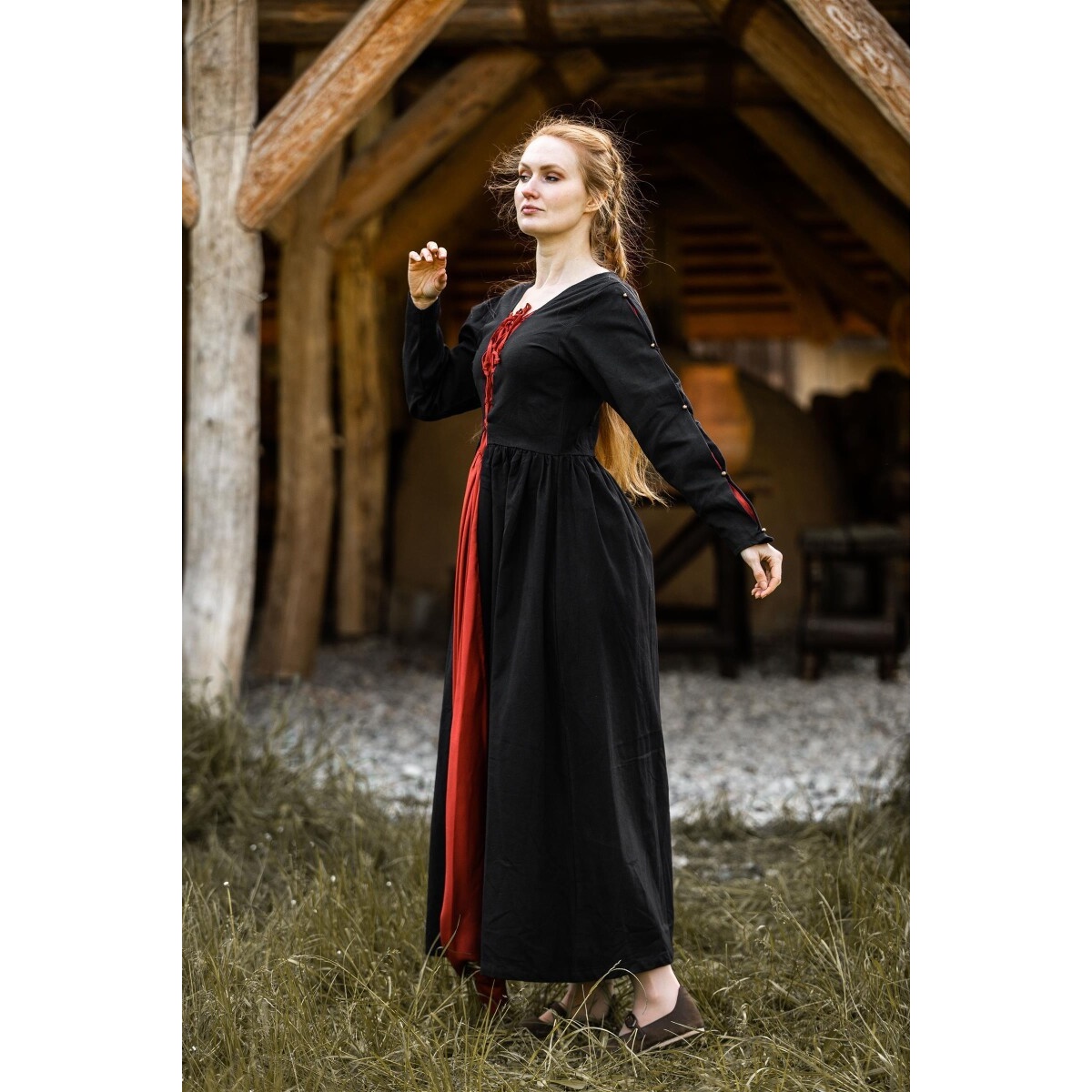 Medieval Dress Medusa black-red