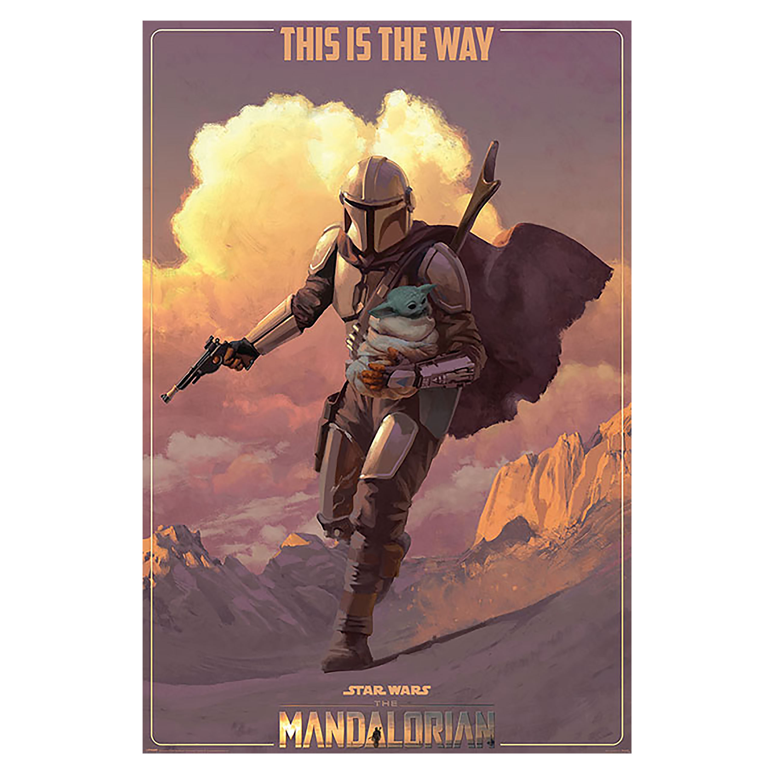 Mandalorian on the Run Maxi Poster - Star Wars The Mandalorian | Elbenwald