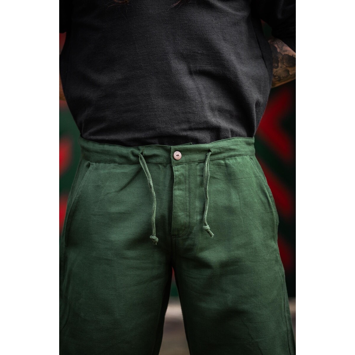 Pantaloni medievali Dirk verdi