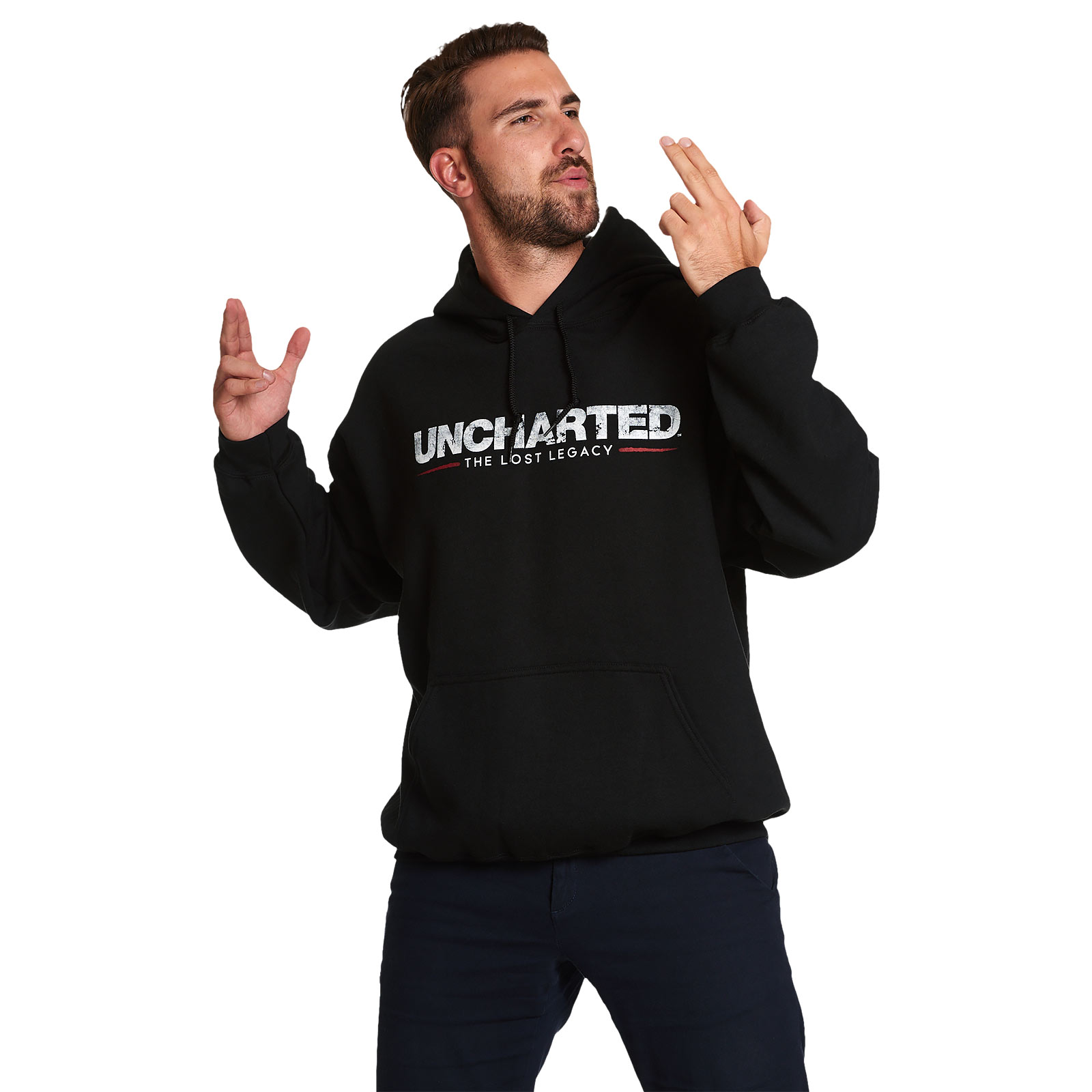 Uncharted - Logo Hoodie zwart