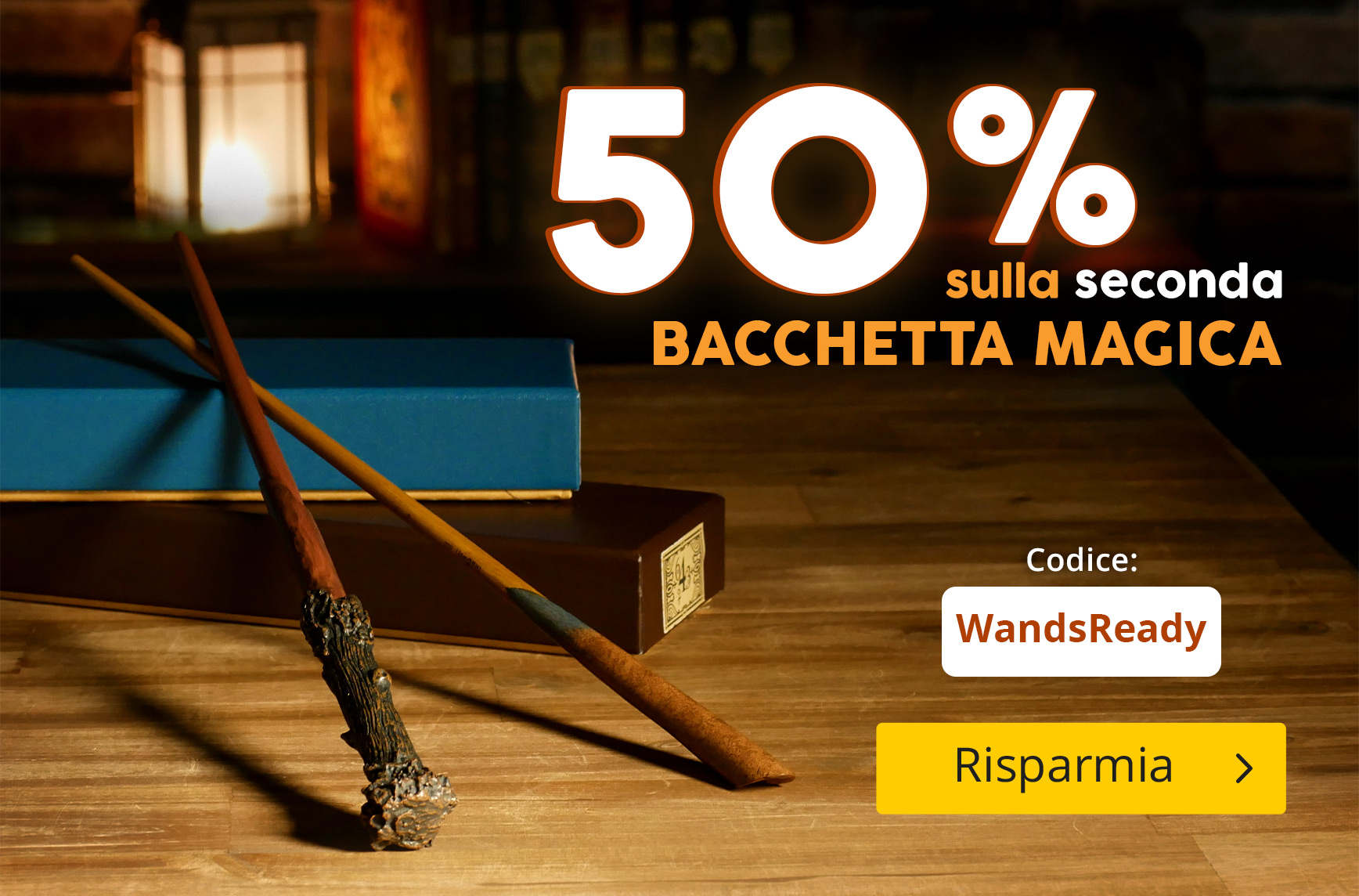 50% sulla seconda bacchetta magica