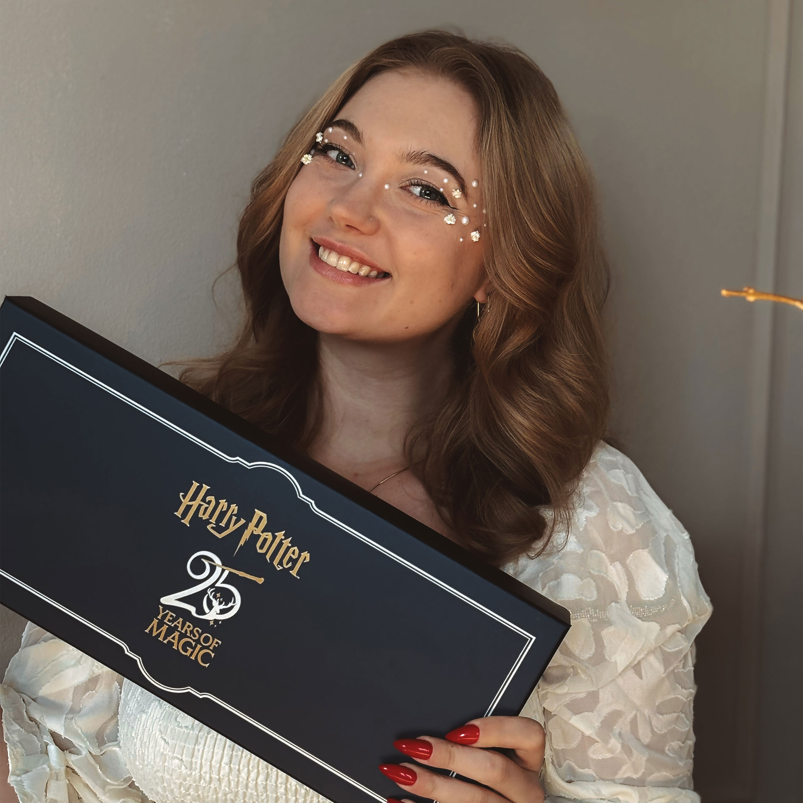 Harry Potter - Zauberstab 2er Set und Stein der Weisen Replik 25th Anniversary Geschenkset