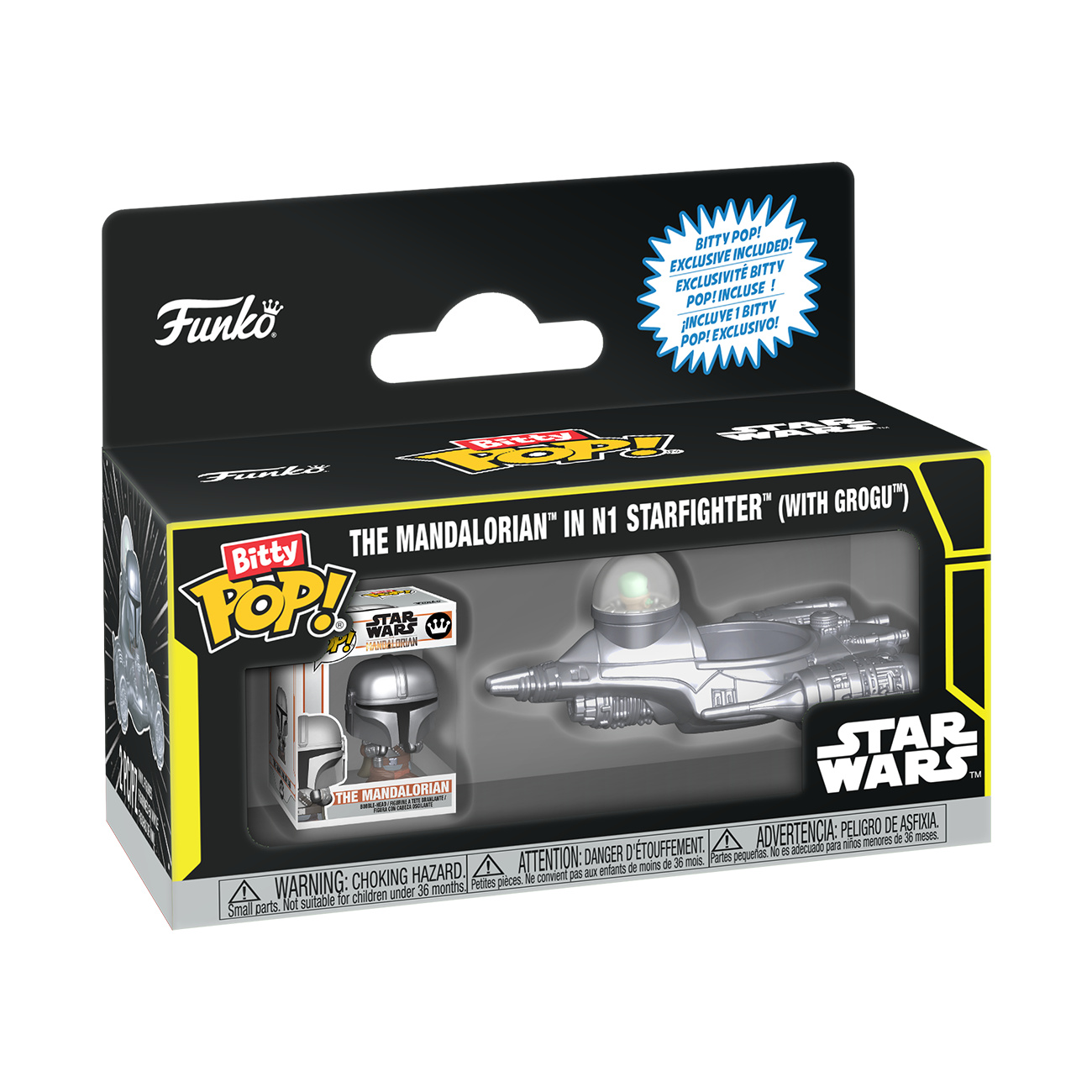 Star Wars - Mando avec Starfighter set de figurines Funko Bitty Pop Ride