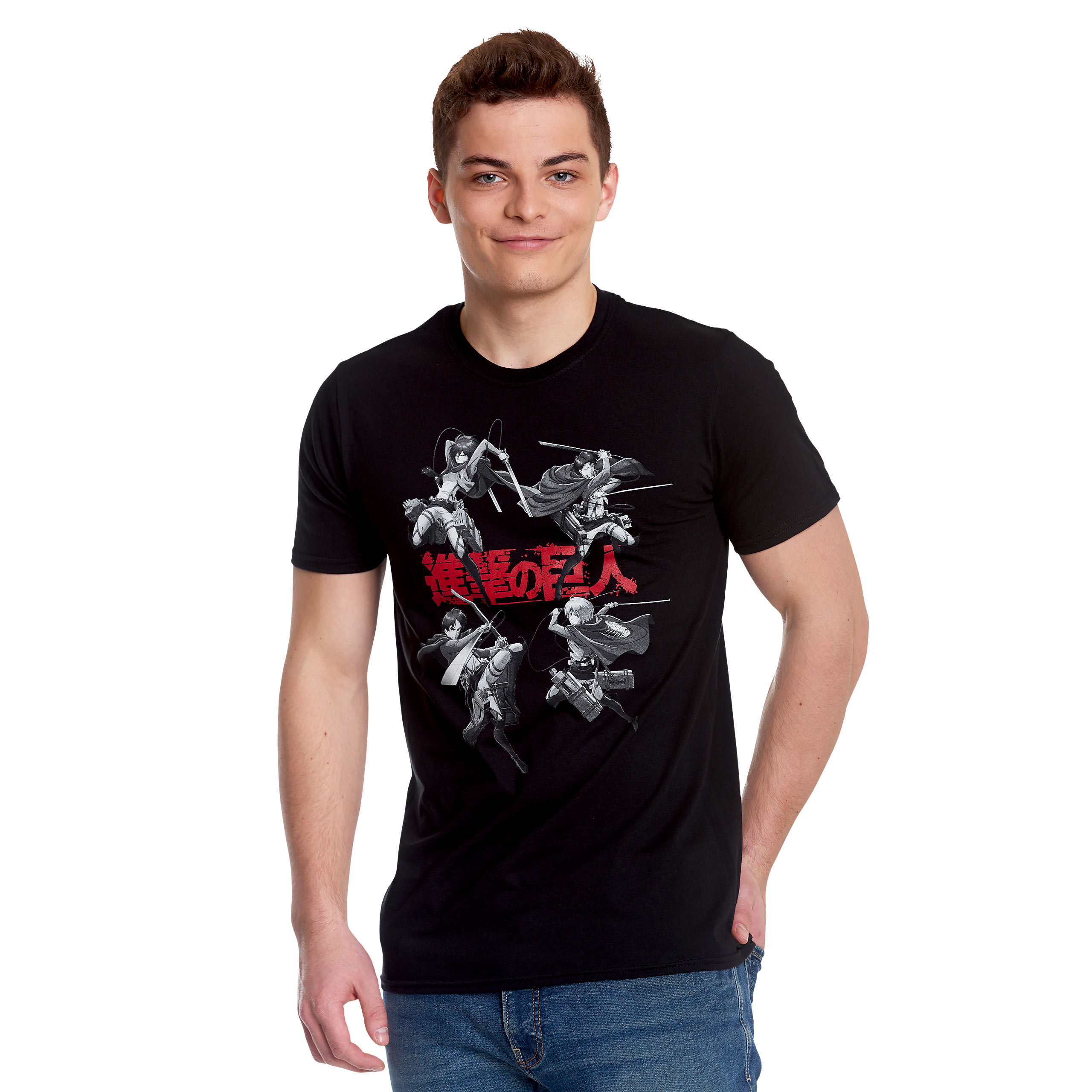 Attack on Titan - T-shirt Characters noir