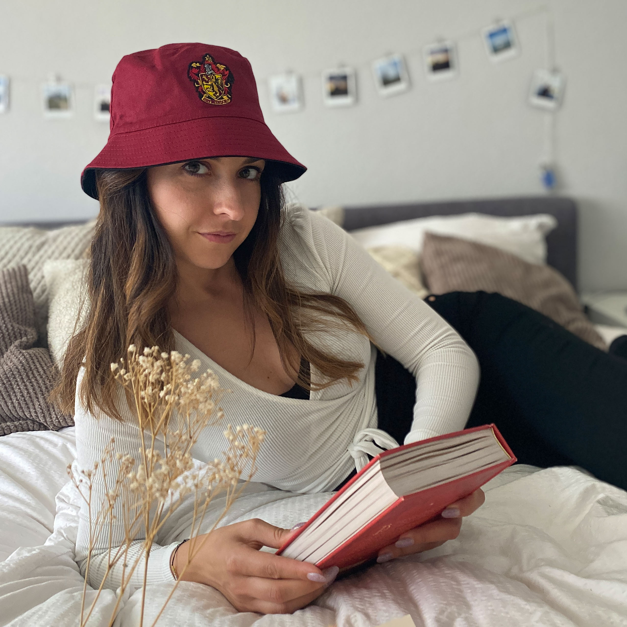 Cappello con stemma Gryffindor con motivo reversibile - Harry Potter