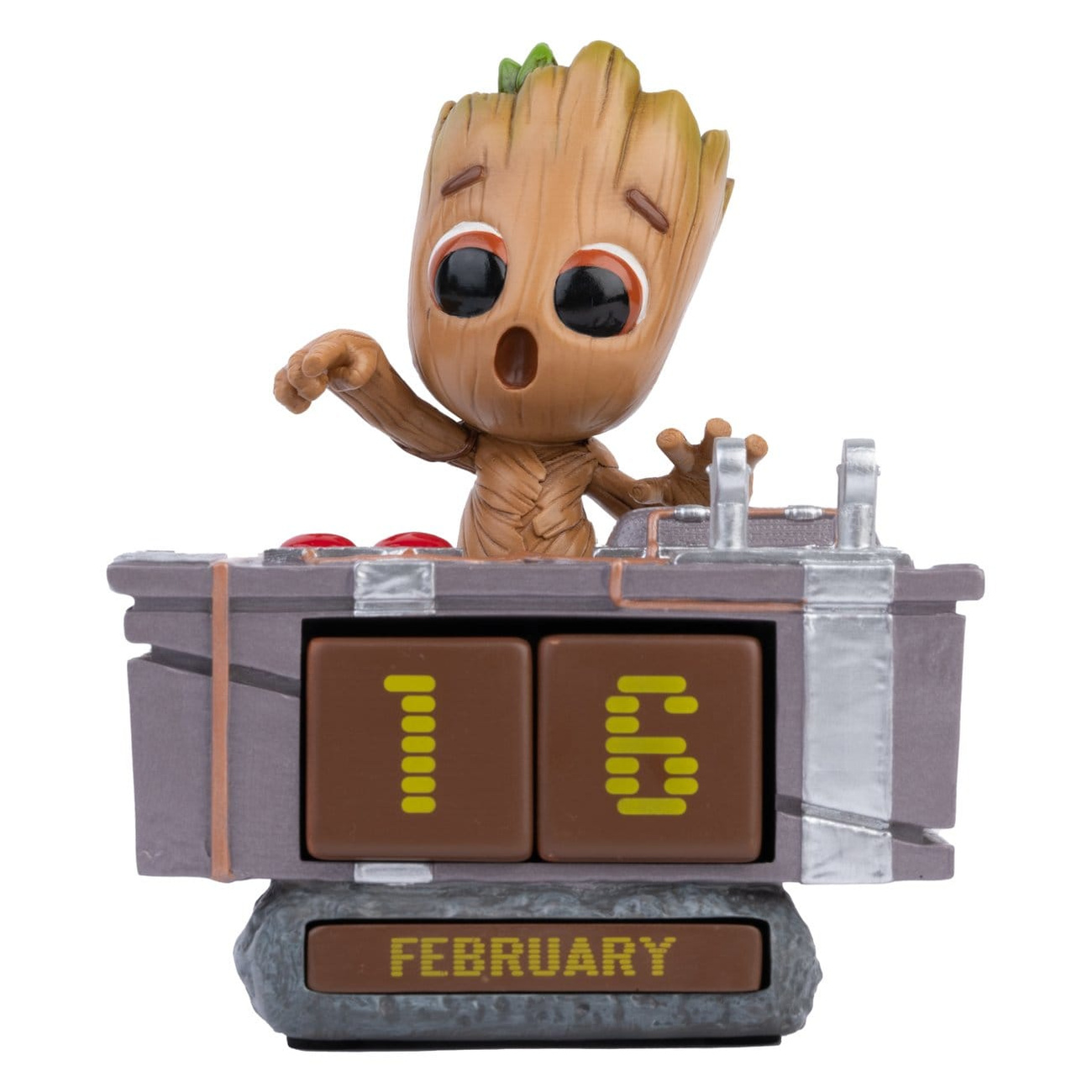 Marvel Calendario eterno 3D Groot Death Button 12 cm