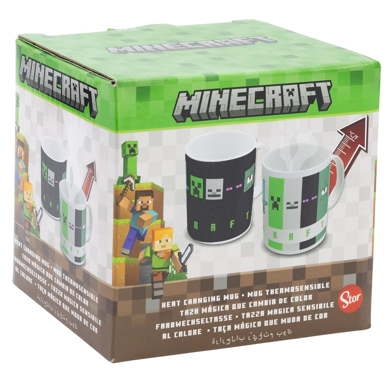 Taza Minecraft con efecto térmico Squared Pattern 325 ml