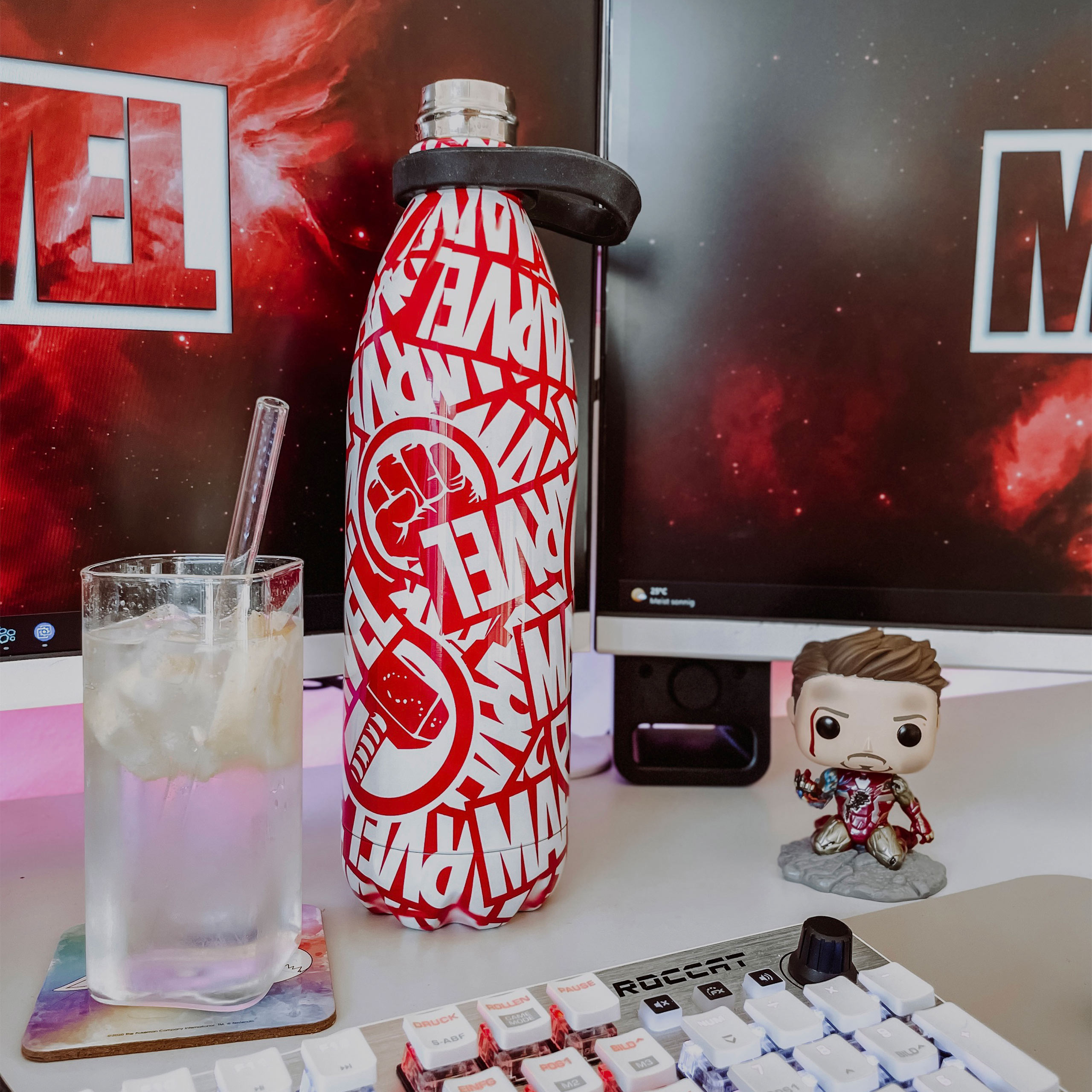 Marvel - Logo and Icons Water Bottle