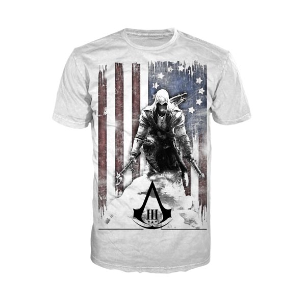 Assassins Creed III - Verbrande Vlag T-shirt wit