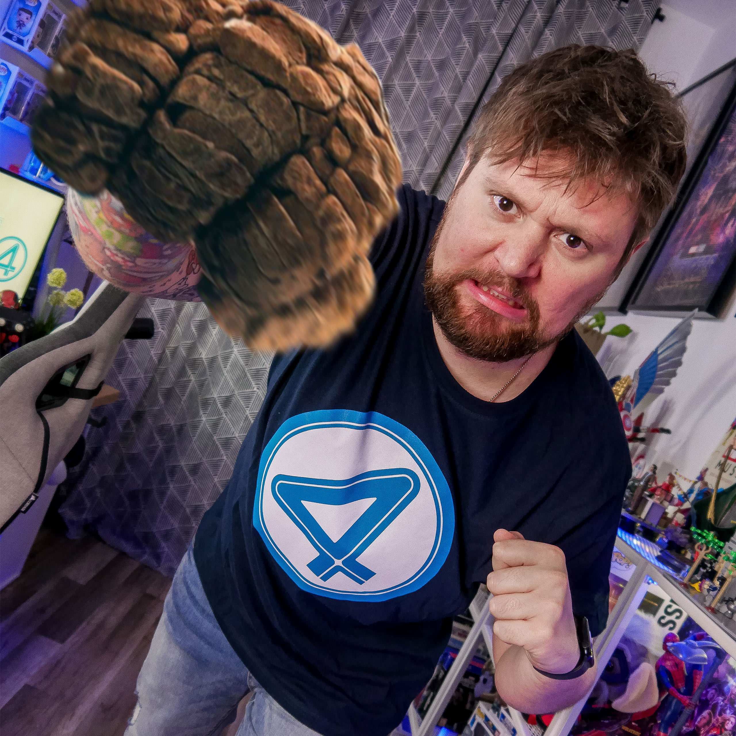 Fantastic Four - Emblem T-Shirt blau