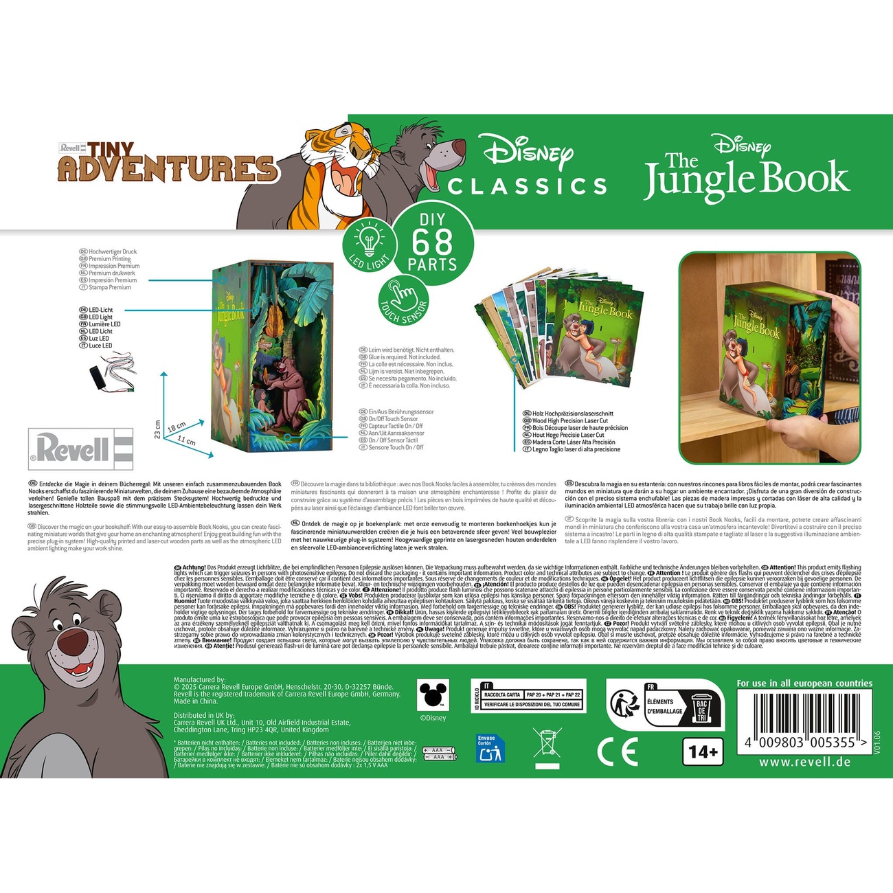 Disney Tiny Adventures Book Nook Mini diorama El libro de la selva 23 cm