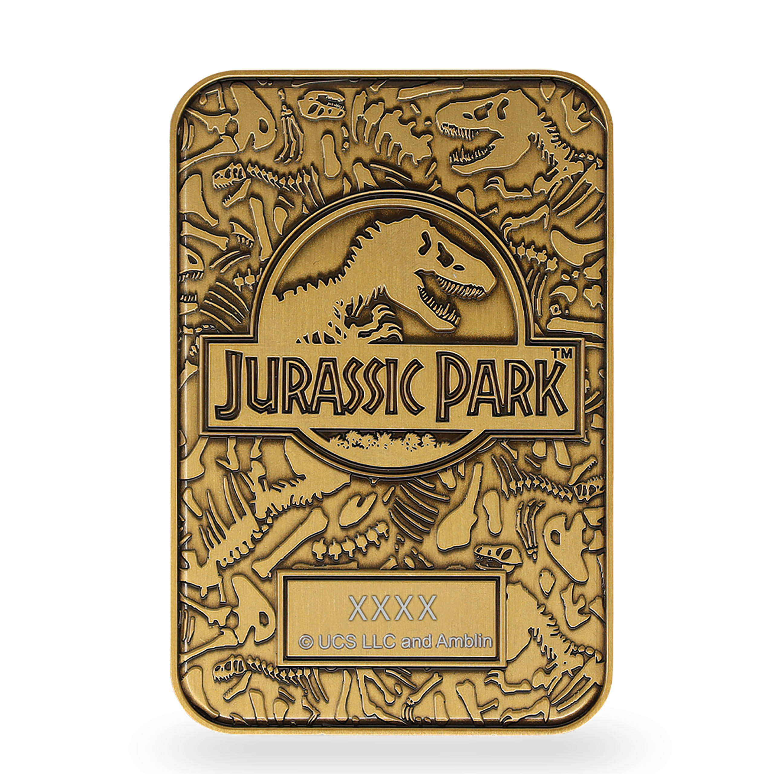 Jurassic Park - Moskito in Amber Metallbarren Replik limitiert