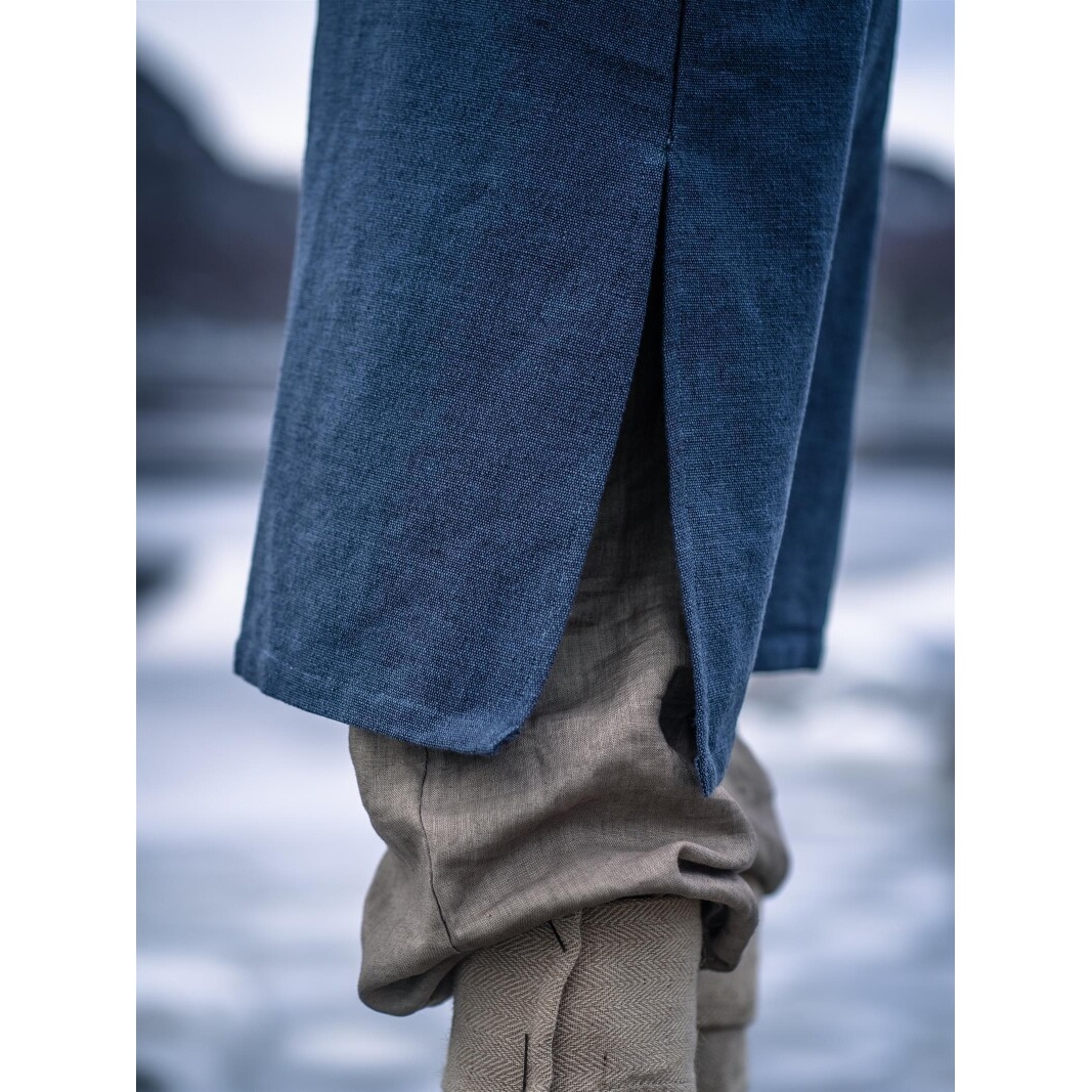 Średniowieczna tunika wikingów Snorri szaroniebieska