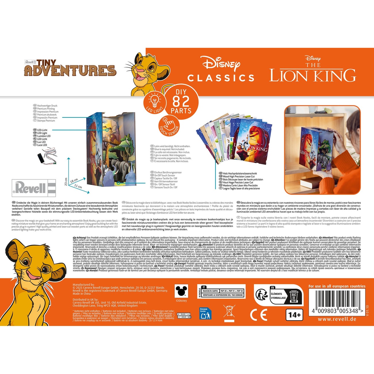 Disney Tiny Adventures Book Nook Mini diorama El Rey León 23 cm
