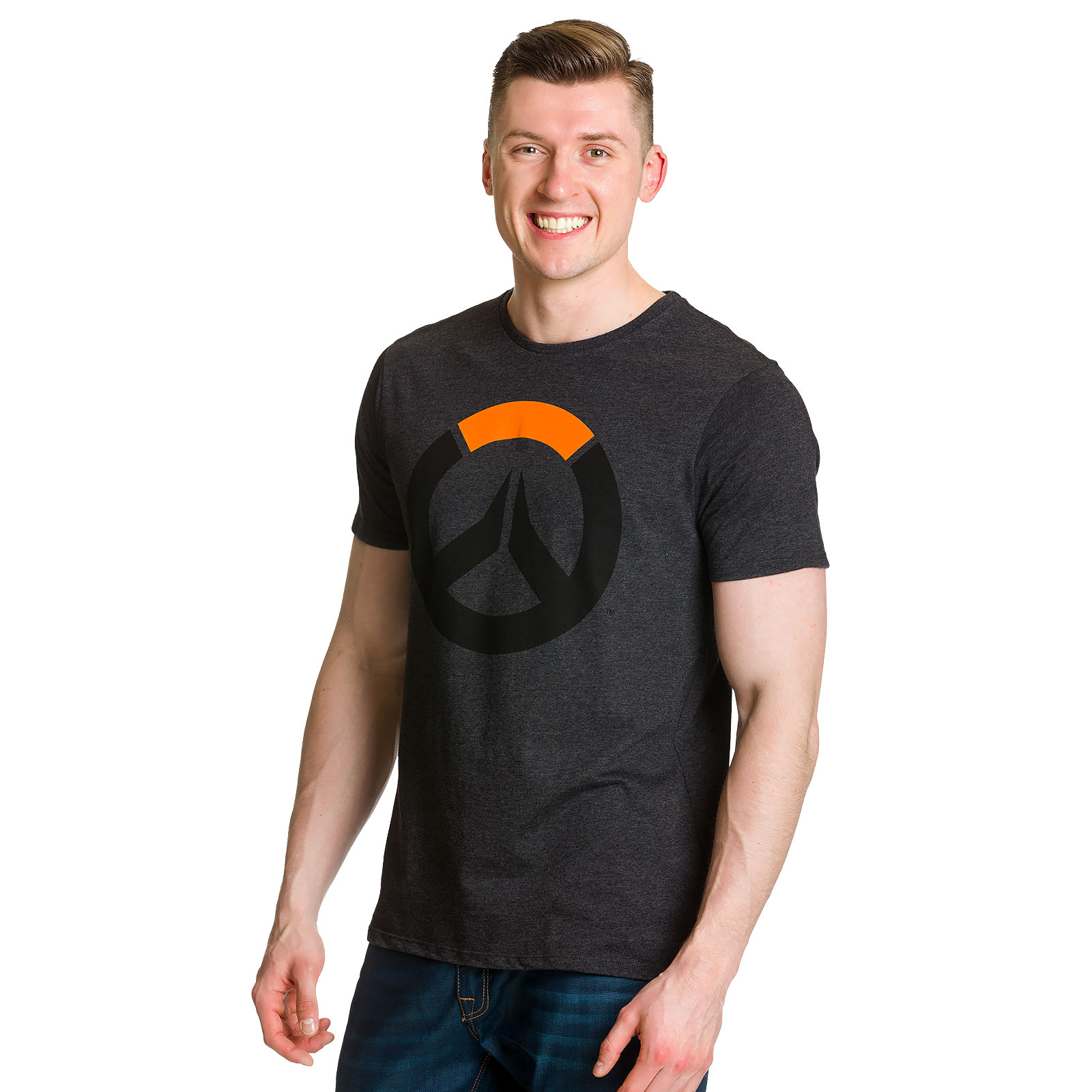Overwatch - T-shirt Logo XL gris