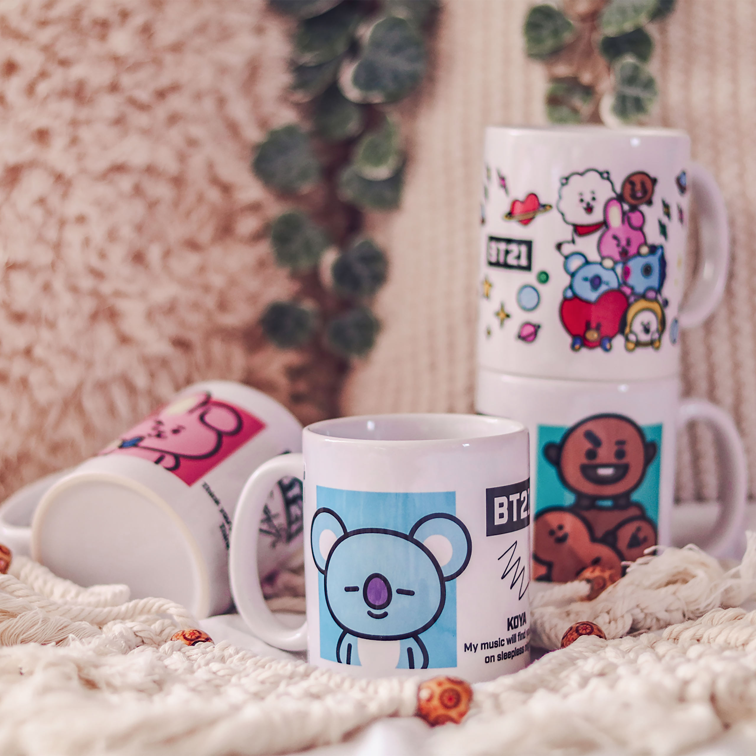 Taza de personajes BT21 - Line Friends