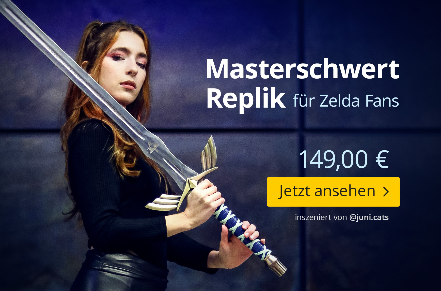 Masterschwert Replik mit Scheide für Zelda Fans - 149 EUR